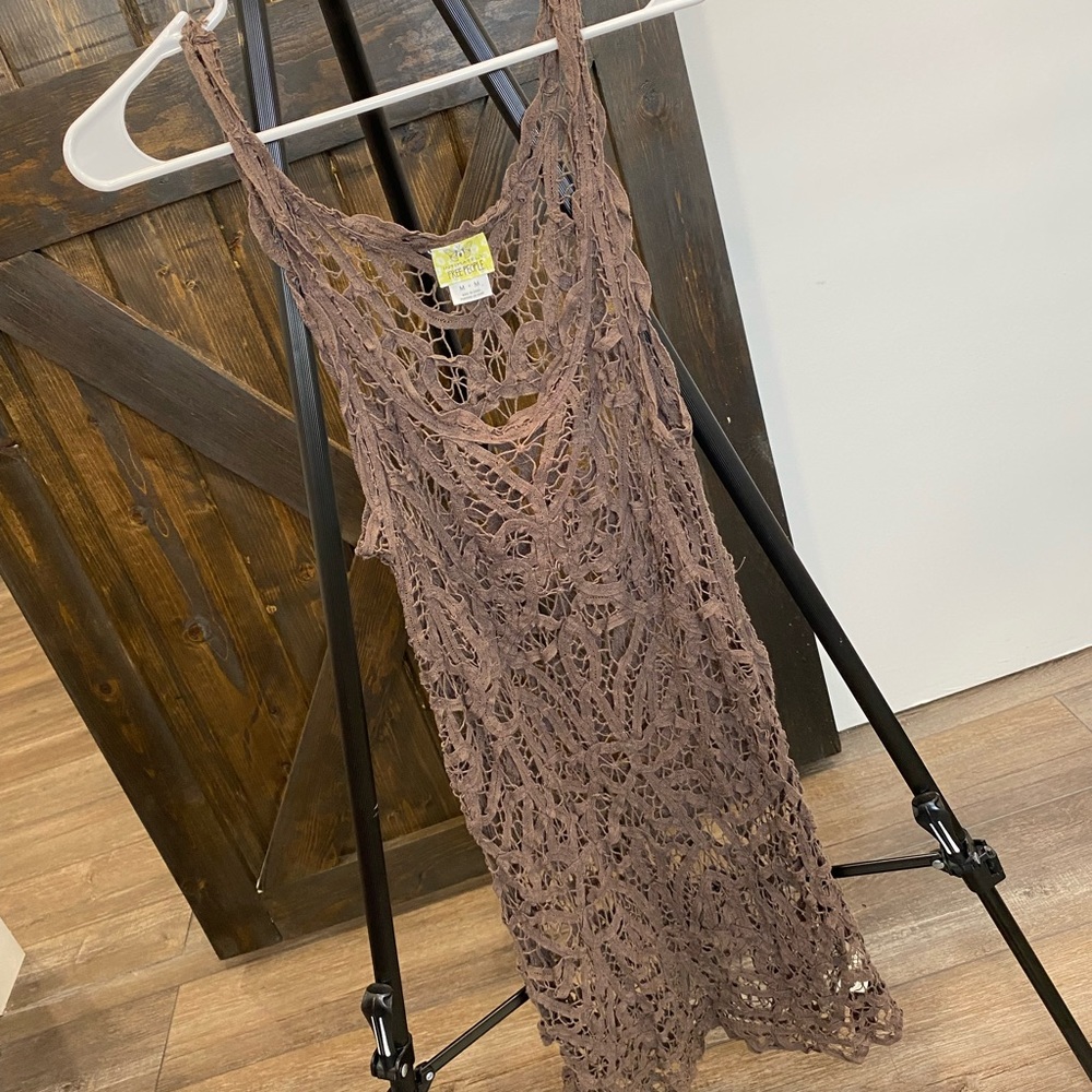 Intimately Free People Crochet Dress/Swim Suit Cover Size Medium